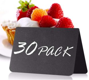 30 Pack Chalkboard Table Tents 4x3 inch for Food Buffet Bakery Party Catering Chalkboard Tags for Food Stand Labels for Food Chalkboard Tag Baker