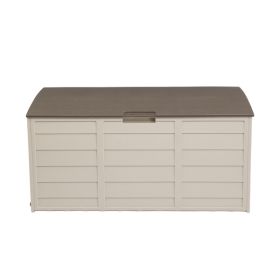 75gal 130lb Brown Plastic Patio Storage Box (Color: Brown)