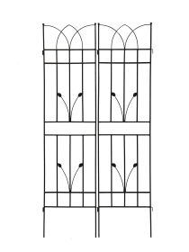 4 Pack Metal Garden Trellis 71" x 17.7" Rustproof Trellis for Climbing Plants Outdoor Flower Support Black (Color: as Pic)