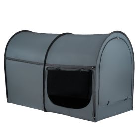 VEVOR 4 Doors Bed Tent Breathable Tent Light Blackout with 0.28 in Fiber Poles (Default: Default)