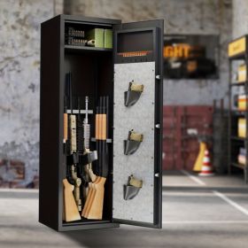 Large Firearm Safe (Color: Black)