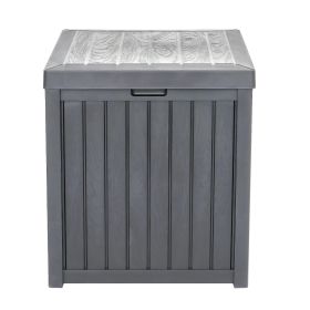 51gal, Grey, Yard Storage Boxes, Plastic, Cuboid 440lbs (Color: Grey)